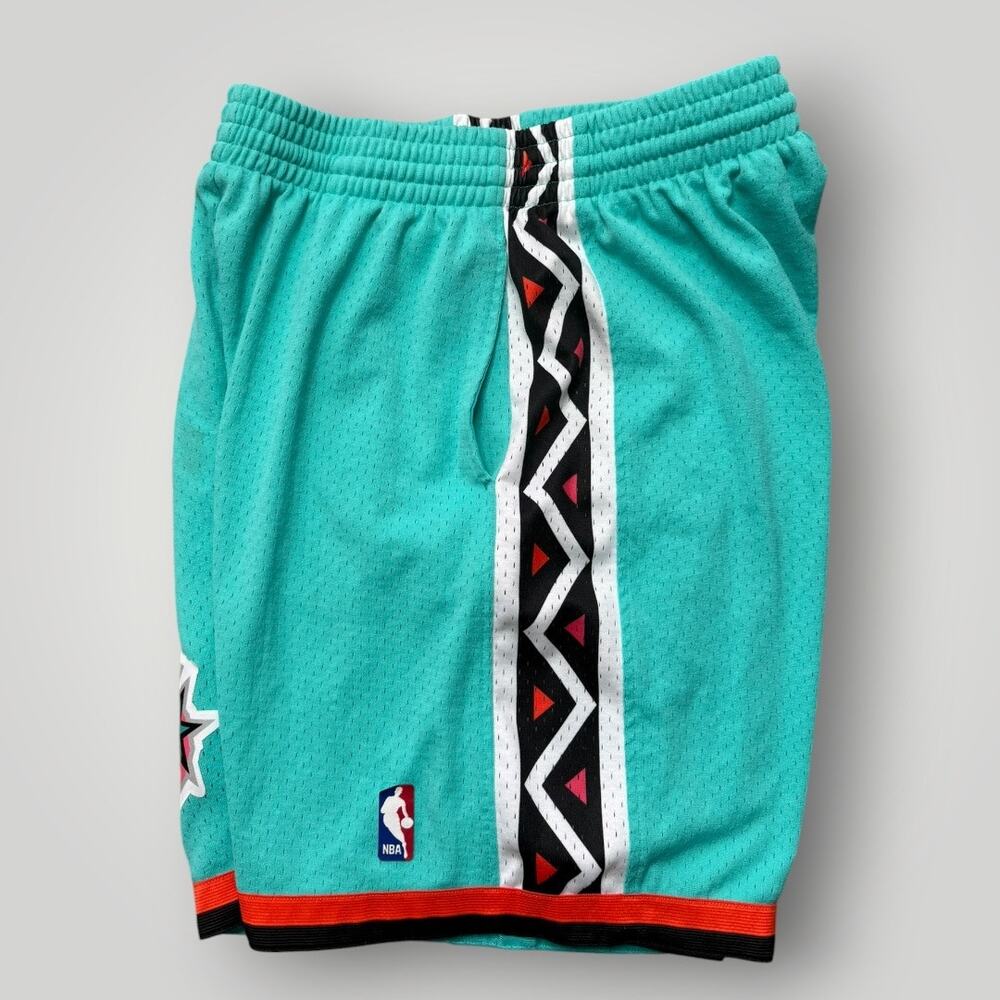 Mitchell & Ness 1996 NBA All Star Basketball Shorts Teal Mens Size L